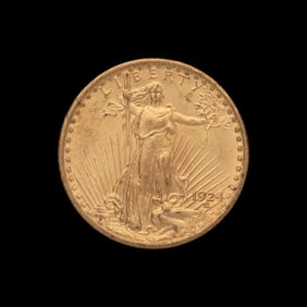 A 1924 Saint Gaudens $20 Gold Coin