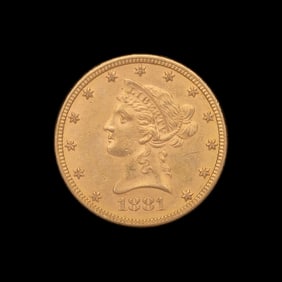 An 1881 Liberty Head $10 Gold Coin