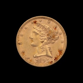 A 1895 Liberty Head $5 Gold Coin