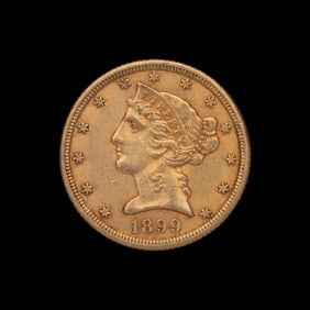 An 1899-S Liberty Head $5 Gold Coin