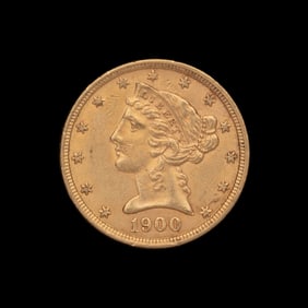 A 1900 Liberty Head $5 Gold Coin