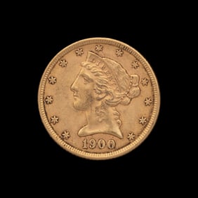A 1900 Liberty Head $5 Gold Coin