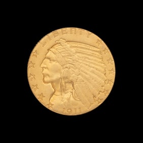A 1911 Indian Head $5 Gold Coin