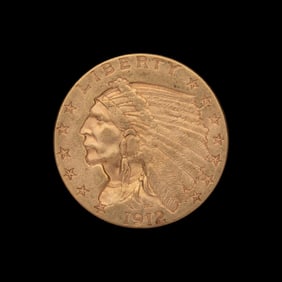 A 1912 Indian Head $2.50 Gold Coin