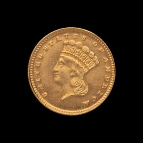 An 1887 Indian Princess $1 Gold Coin