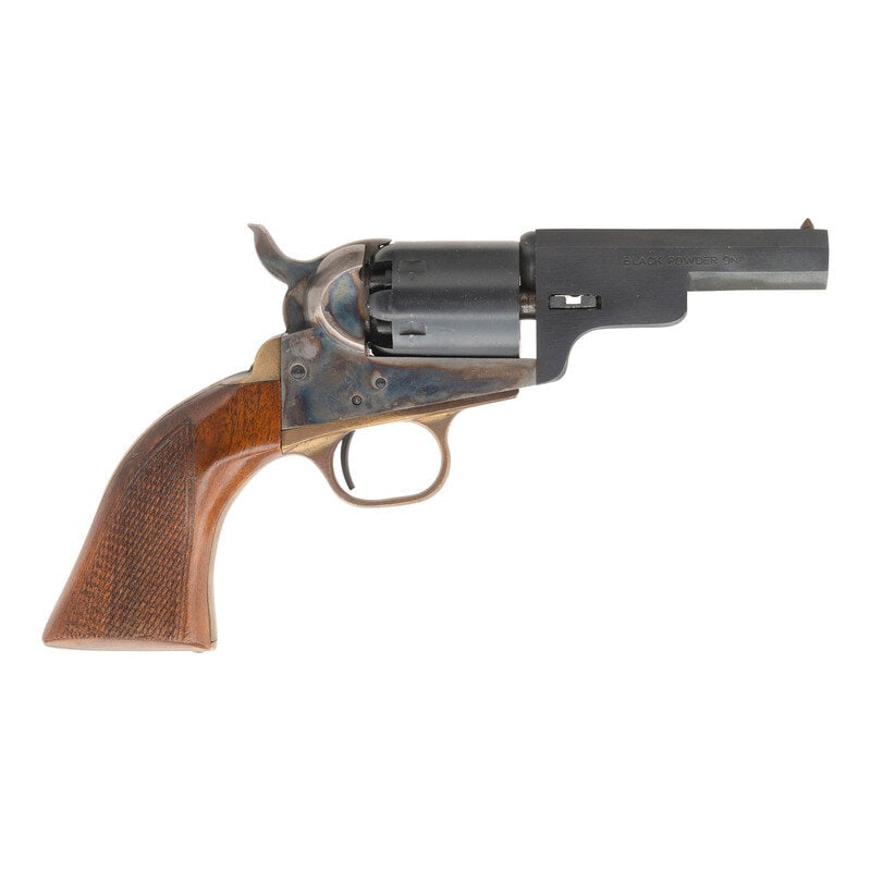 Armi San Marco Replica Colt Baby Dragoon Revolver: Armi San Marco Replica Colt Baby Dragoon Revolver .31 Cal. 3" barrel length. SN: 48699. Blued and casehardened finish with brass gripstraps mounting checkered and varnished walnut one piece grips. Sin