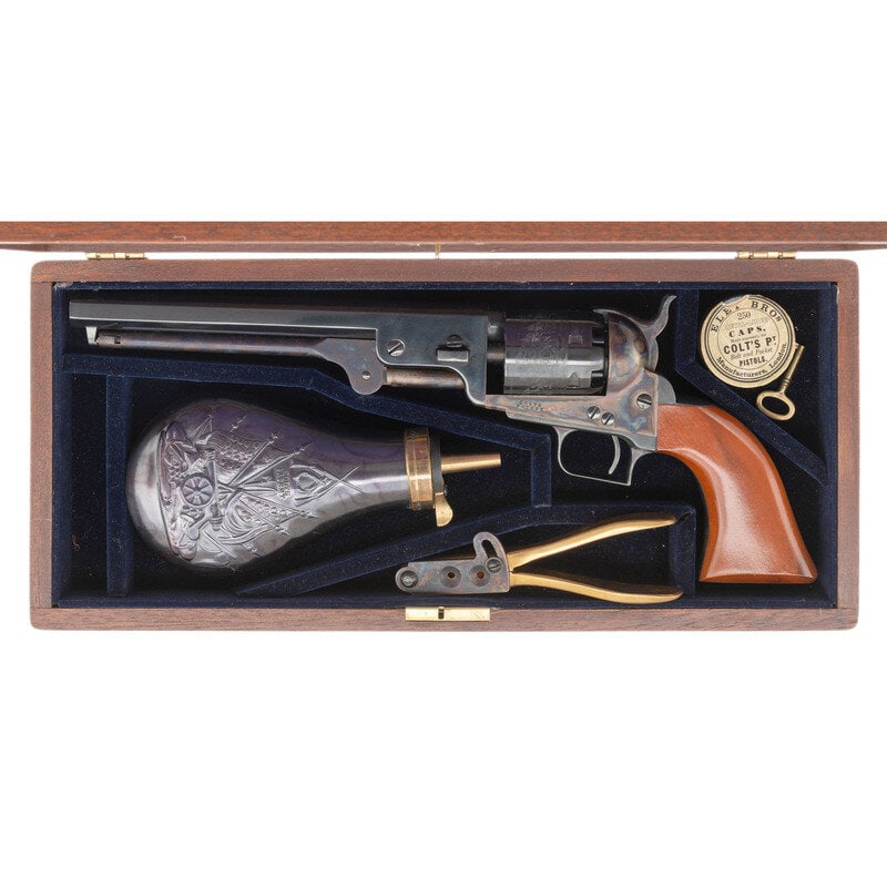 Cased Colt Black Powder Replica Model 1851 Navy Revolver (1 of 2)