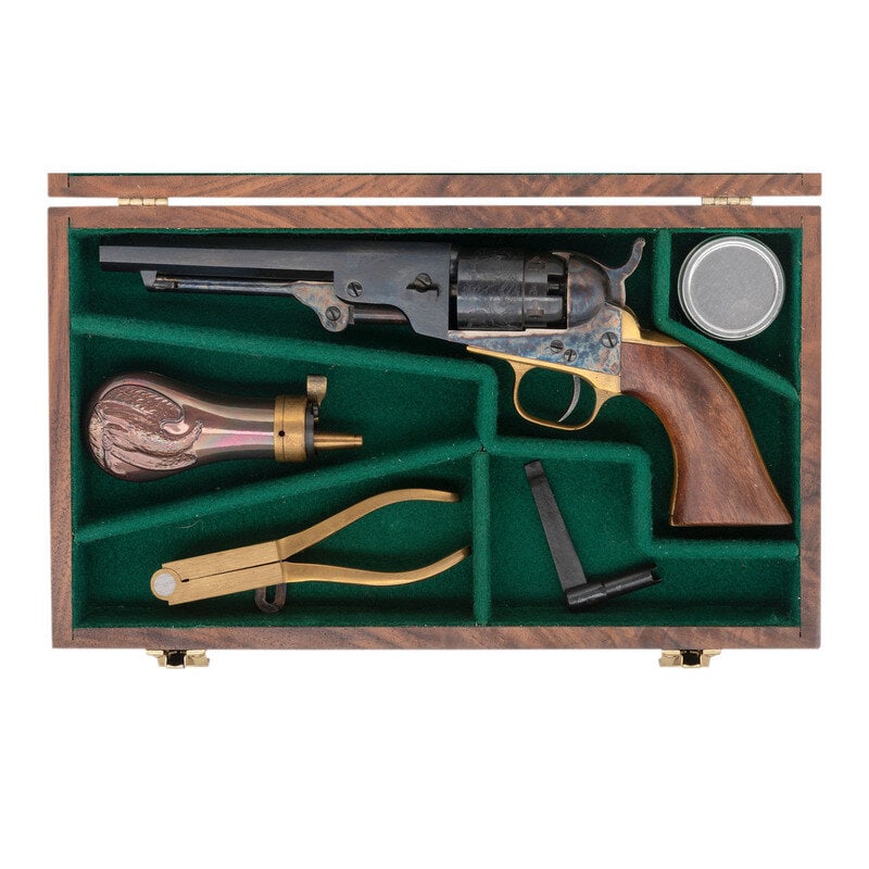 Cased Replica Colt 1862 Pocket Navy Percussion Revolver with Accessories by ASM (1 of 2)