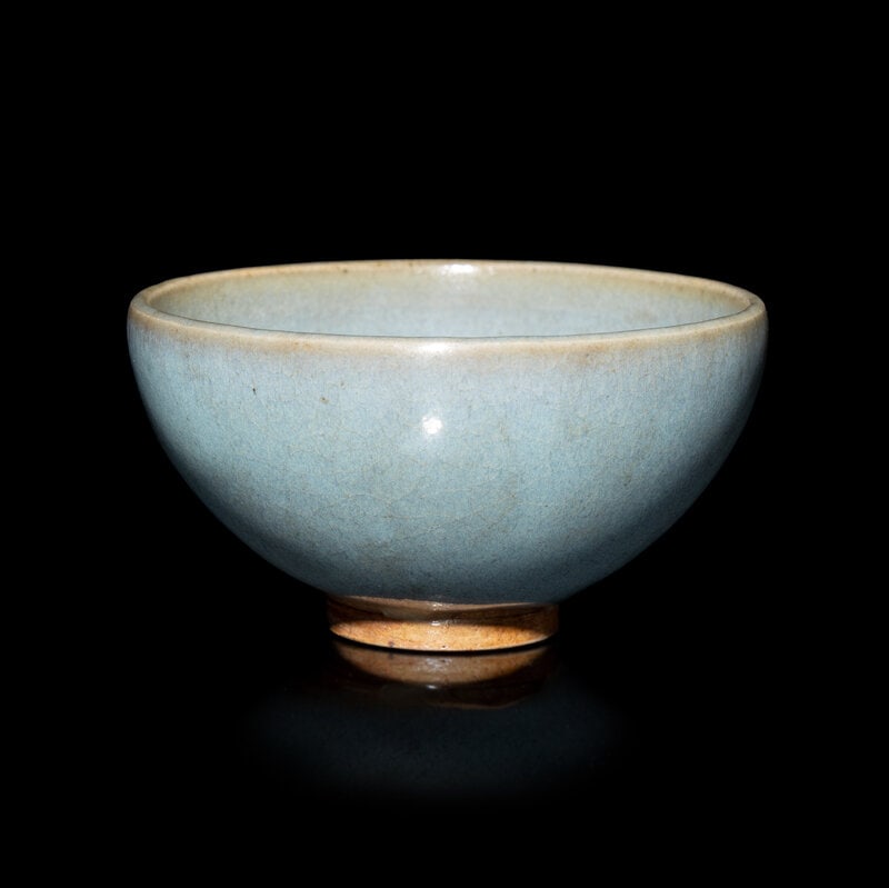 A Chinese Jun Type Glazed "Bubble" Bowl 鈞窯茶圓 (1 of 4)