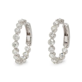 DIAMOND INSIDE OUT HOOP EARRINGS