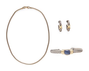 DAVID YURMAN, COLLECTION OF STERLING SILVER JEWELRY