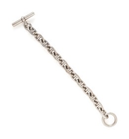 HERMÈS, STERLING SILVER 'CHAINE D'ANCRE' BRACELET