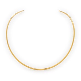 M. WALTERS, YELLOW GOLD TORQUE NECKLACE