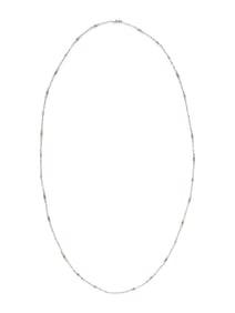 PLATINUM AND DIAMOND LONG CHAIN NECKLACE