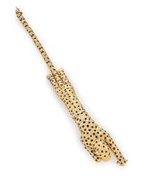 DIAMOND, SAPPHIRE, AND YELLOW GOLD PANTHER BRACELET