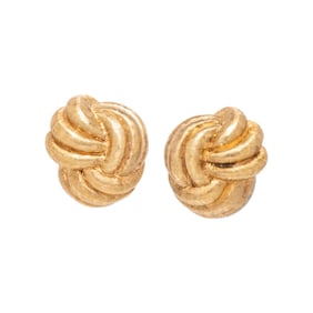 YELLOW GOLD KNOT EARRINGS