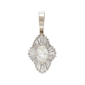 DIAMOND AND WHITE GOLD PENDANT