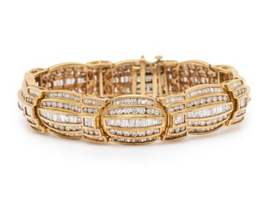 DIAMOND AND YELLOW GOLD BRACELET