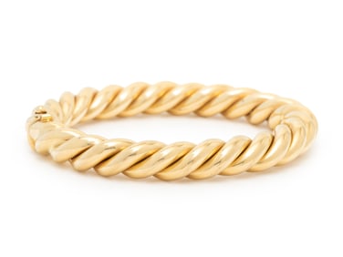 YELLOW GOLD BANGLE BRACELET