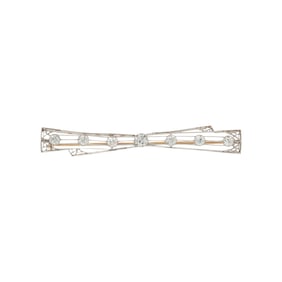 DIAMOND BAR BROOCH