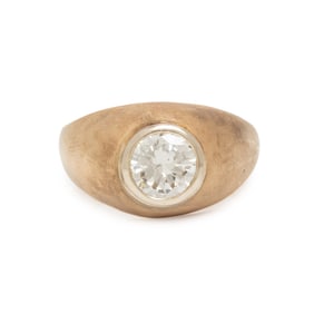 DIAMOND AND YELLOW GOLD RING
