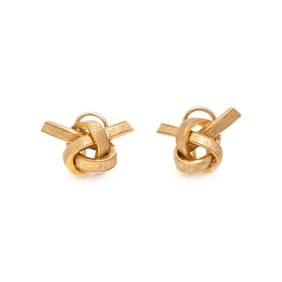 YELLOW GOLD KNOT EARRINGS