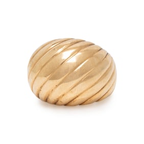 YELLOW GOLD BOMBE RING