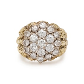 DIAMOND AND YELLOW GOLD RING