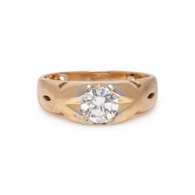 DIAMOND AND YELLOW GOLD RING