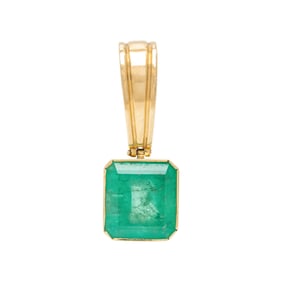 EMERALD AND YELLOW GOLD PENDANT
