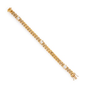 YELLOW GOLD AND DIAMOND BRACELET