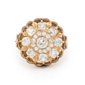 ANTIQUE, DIAMOND CLUSTER RING