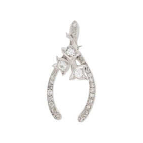 DIAMOND WISHBONE BROOCH