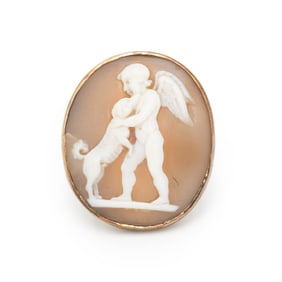 YELLOW GOLD CAMEO RING