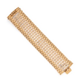 YELLOW GOLD FANCY LINK BRACELET