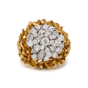 YELLOW GOLD AND DIAMOND RING