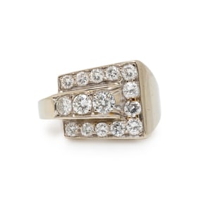 DIAMOND BUCKLE RING