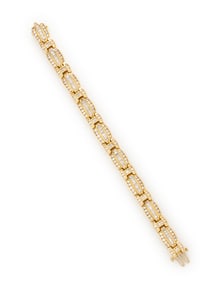 DIAMOND AND YELLOW GOLD BRACELET