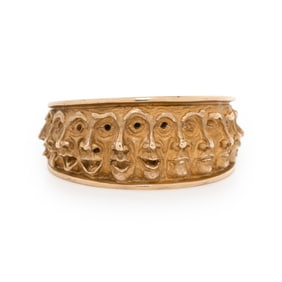 YELLOW GOLD FACE RING