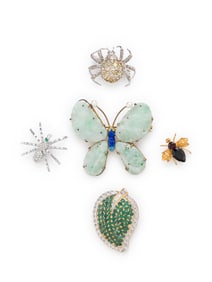 COLLECTION OF NATURALISTIC PINS