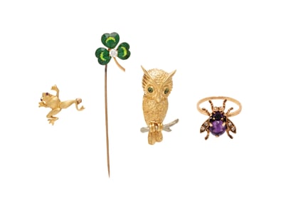 COLLECTION OF NATURE THEMED JEWELRY