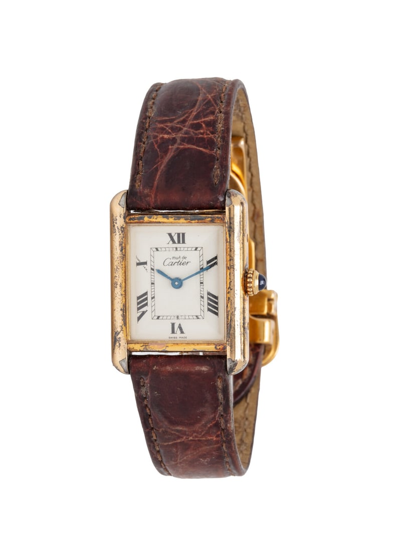 CARTIER, REF. 2415 'MUST DE CARTIER TANK' WATCH (1 of 3)