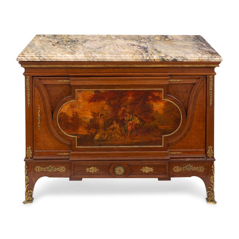 A French Gilt Metal Mounted and Vernis Martin Decorated Side Cabinet (1 of 4)