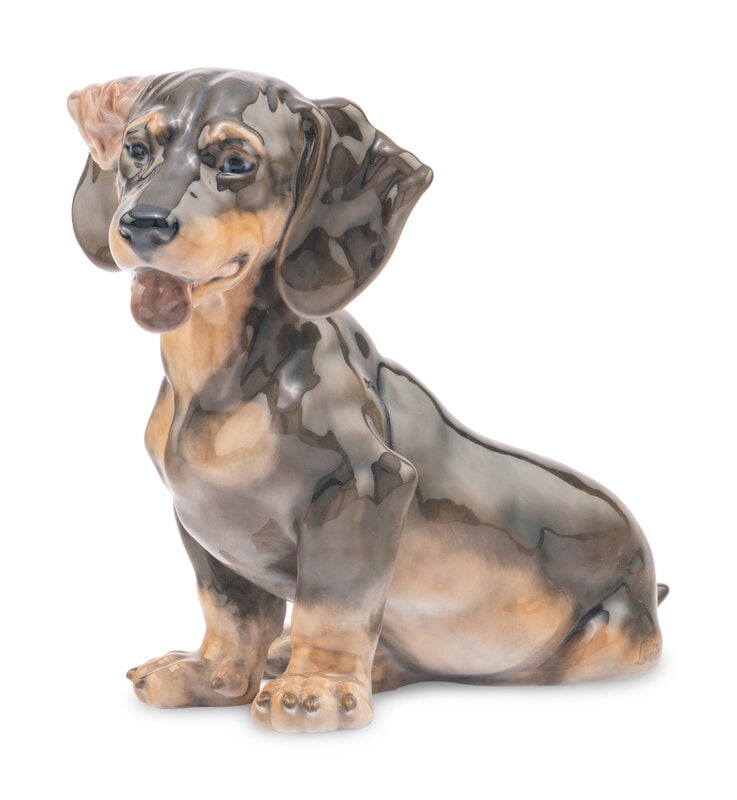 A Royal Copenhagen Figure of a Dachshund (1 of 3)