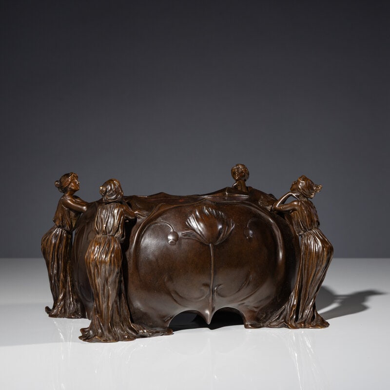 Siot Decauville
Early 20th Century
An Art Nouveau Figural Footed Jardinière  (1 of 5)