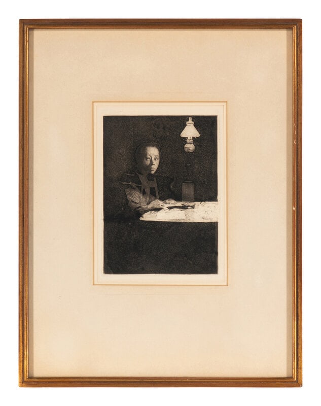 Käthe Kollwitz
(German, 1867–1945)
Selbstbildnis am Tisch (Self Portrait at the Table), 1 (1 of 3)