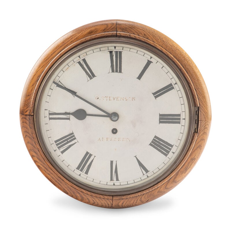 A Scottish Oak Wall Clock (1 of 2)