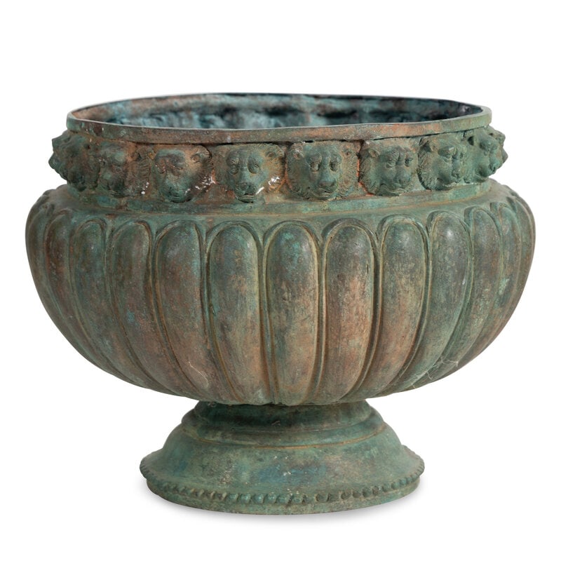 A Patinated Cast Metal Jardiniere (1 of 2)