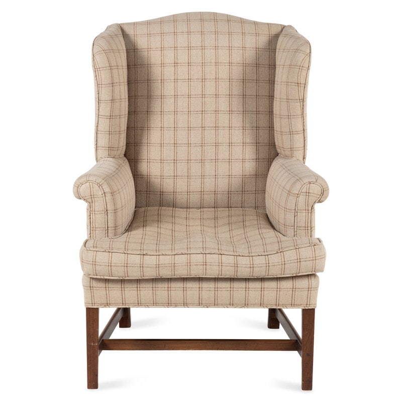 An English Mahogany Wingback Armchair (1 of 2)