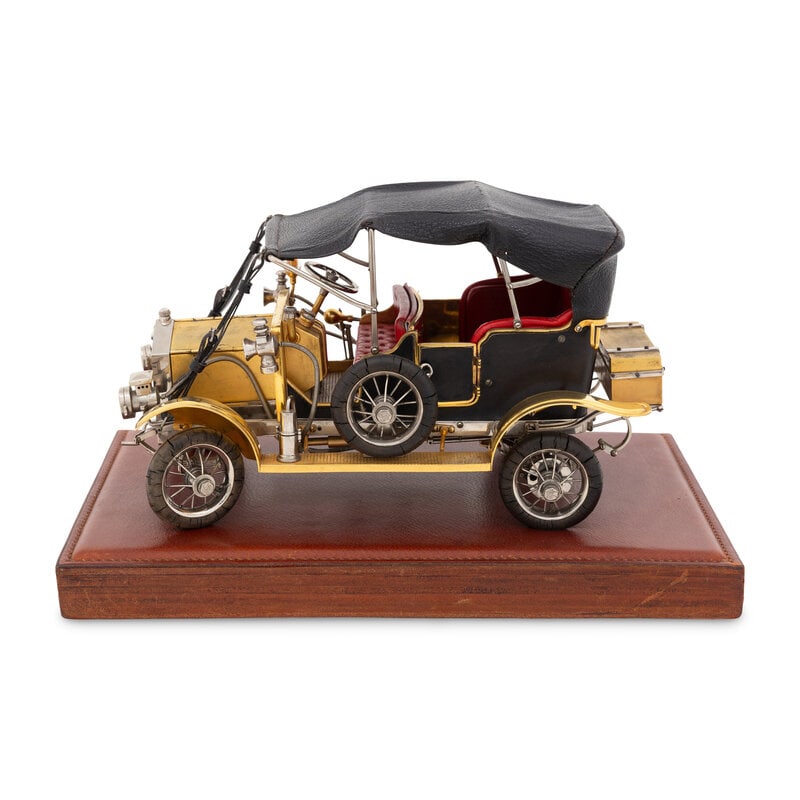 A 1/12 Scale Model of a 1912 Rolls Royce 40/50 Tourer Silver Ghost Automobile  (1 of 4)